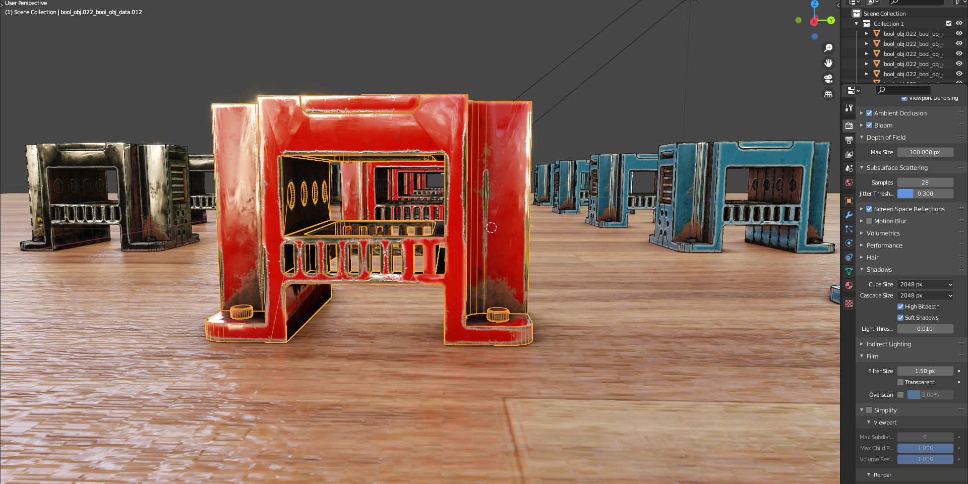 Chair Modeling 1 - Blender - PBR 3D model_6