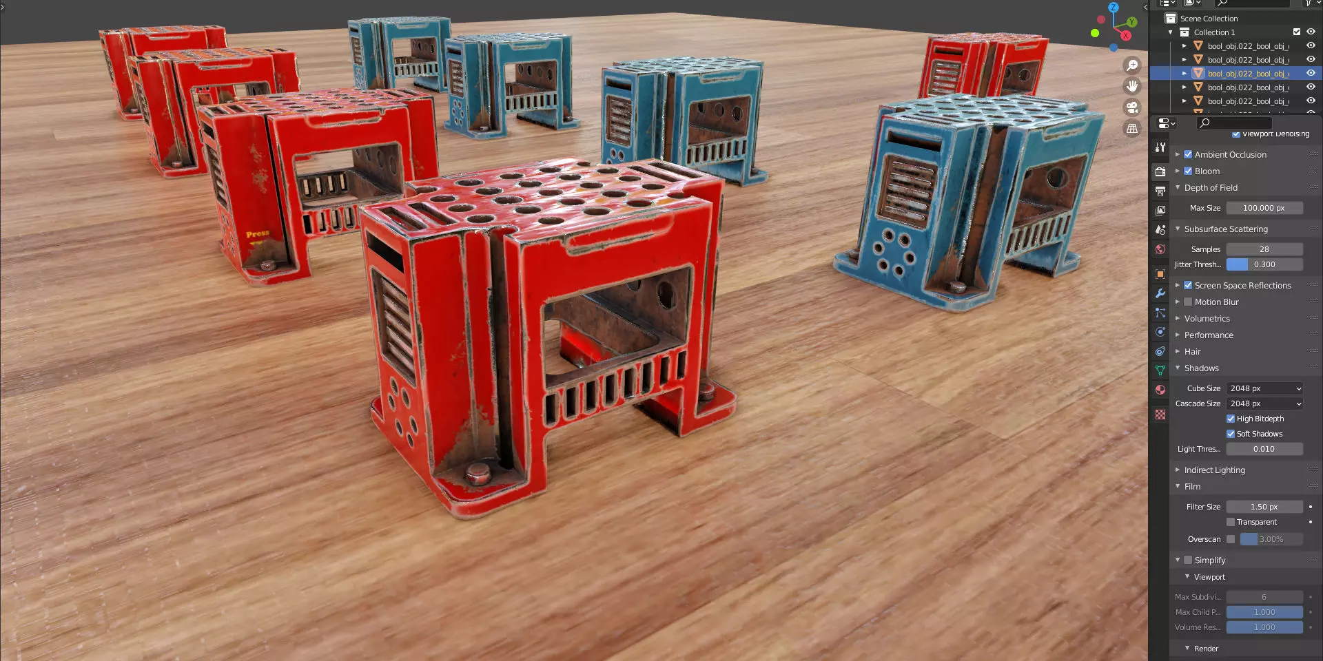 Chair Modeling 1 - Blender - PBR 3D model_0