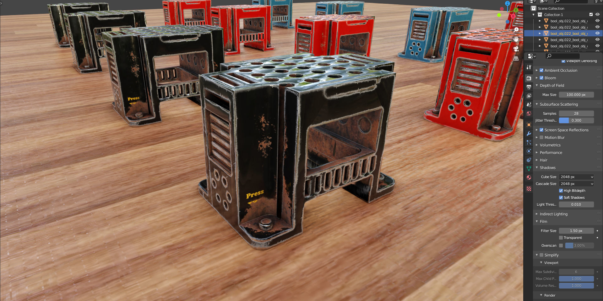 Chair Modeling 1 - Blender - PBR 3D model_1