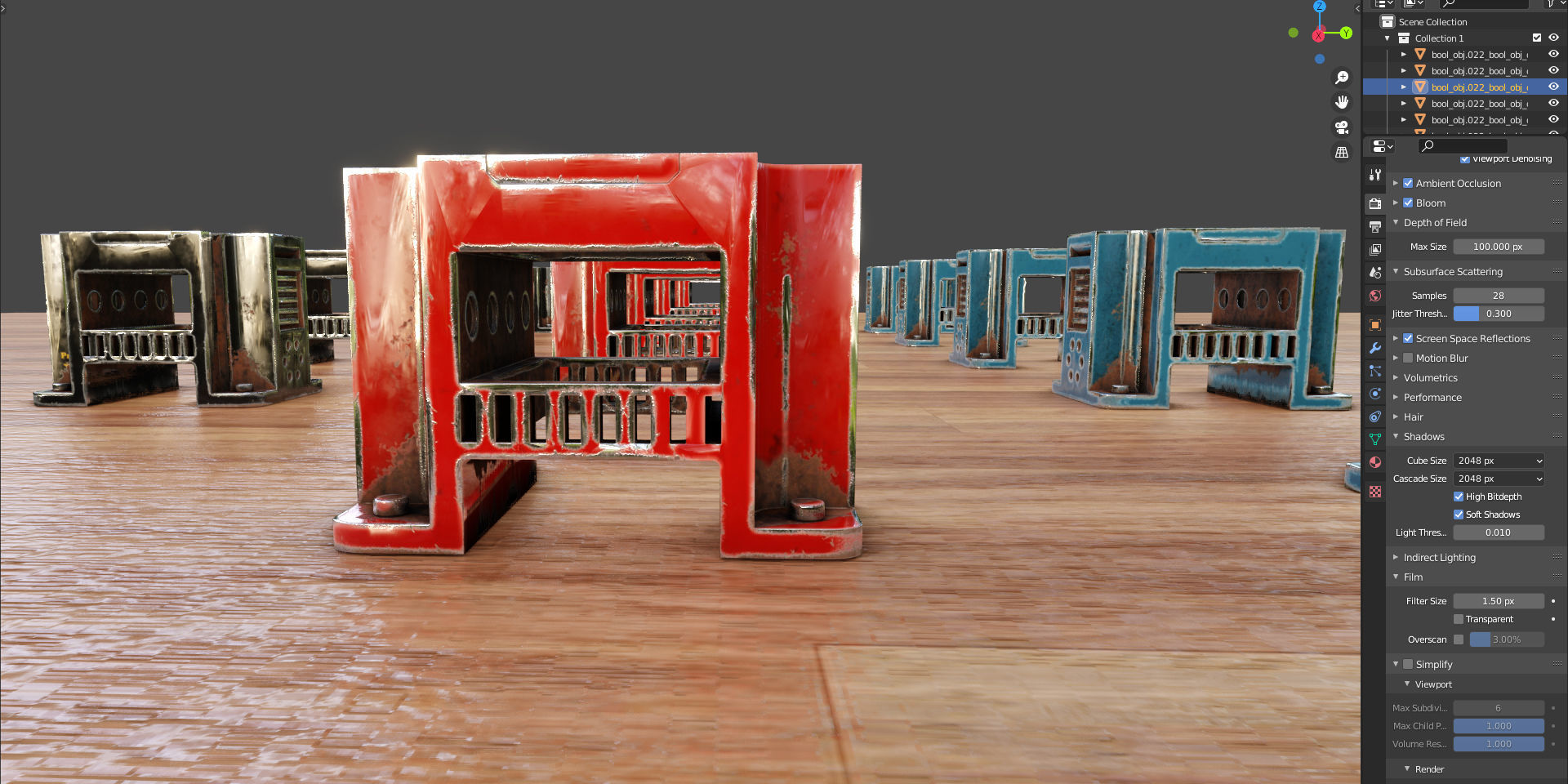 Chair Modeling 1 - Blender - PBR 3D model_5