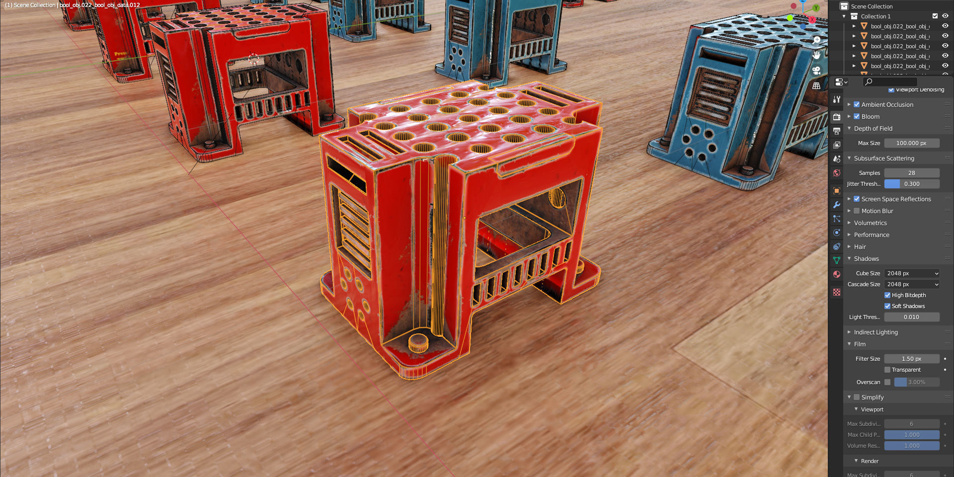 Chair Modeling 1 - Blender - PBR 3D model_7