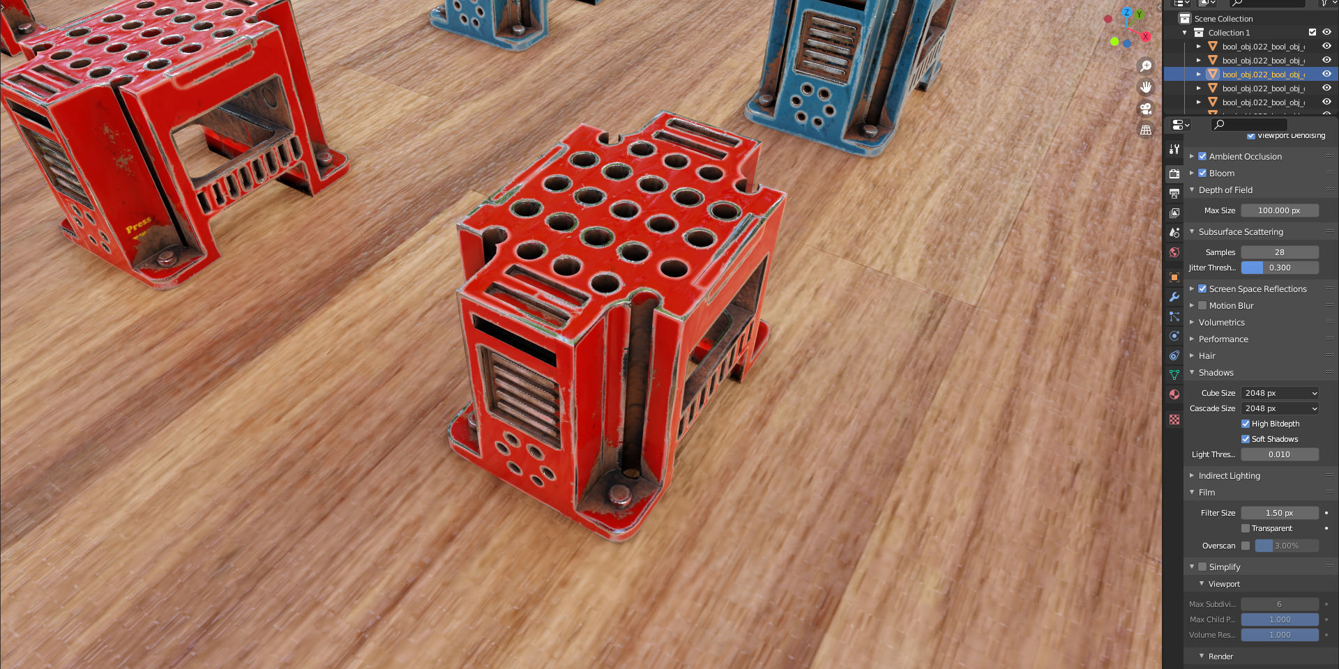 Chair Modeling 1 - Blender - PBR 3D model_3