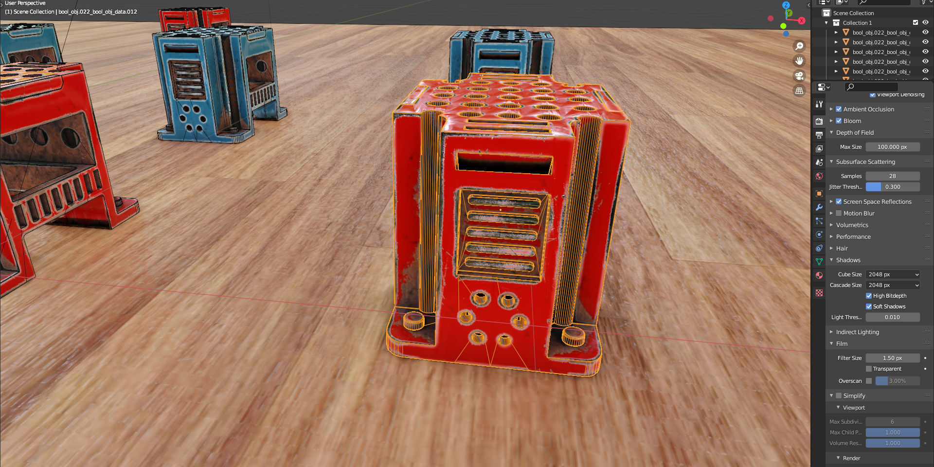 Chair Modeling 1 - Blender - PBR 3D model_8