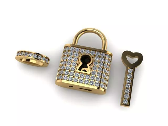 PENDANT  LOCK 3D print model_0