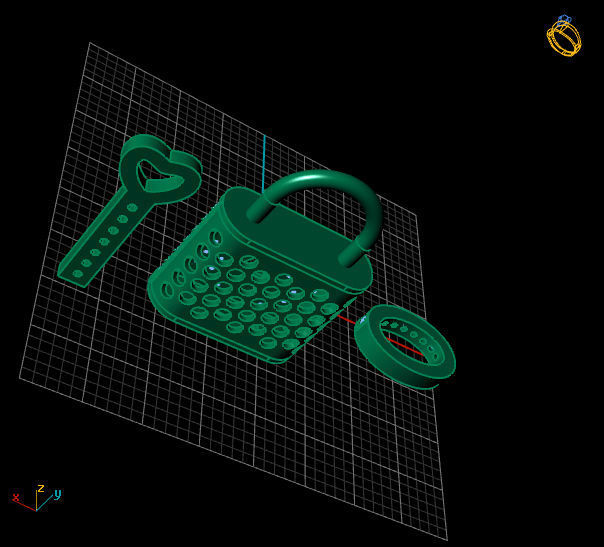 PENDANT  LOCK 3D print model_3