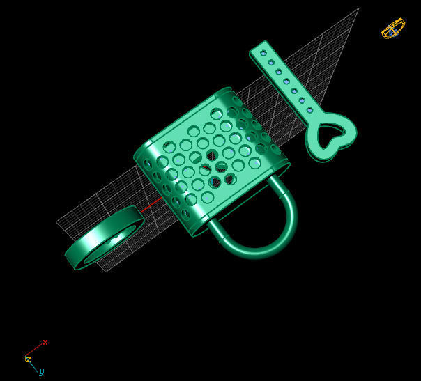 PENDANT  LOCK 3D print model_2