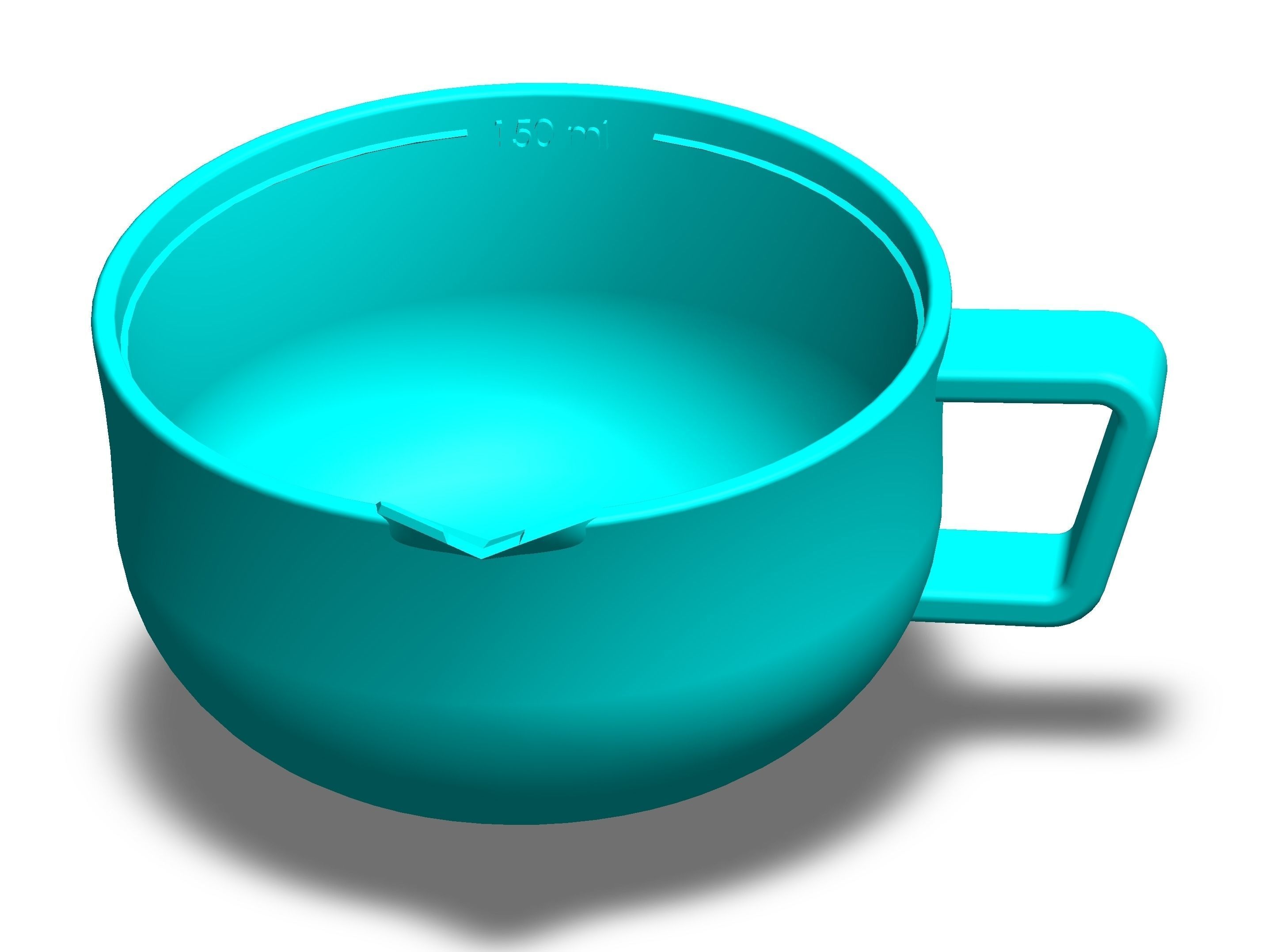 measuring cup or measuring jug 150 ml 3D print model_4
