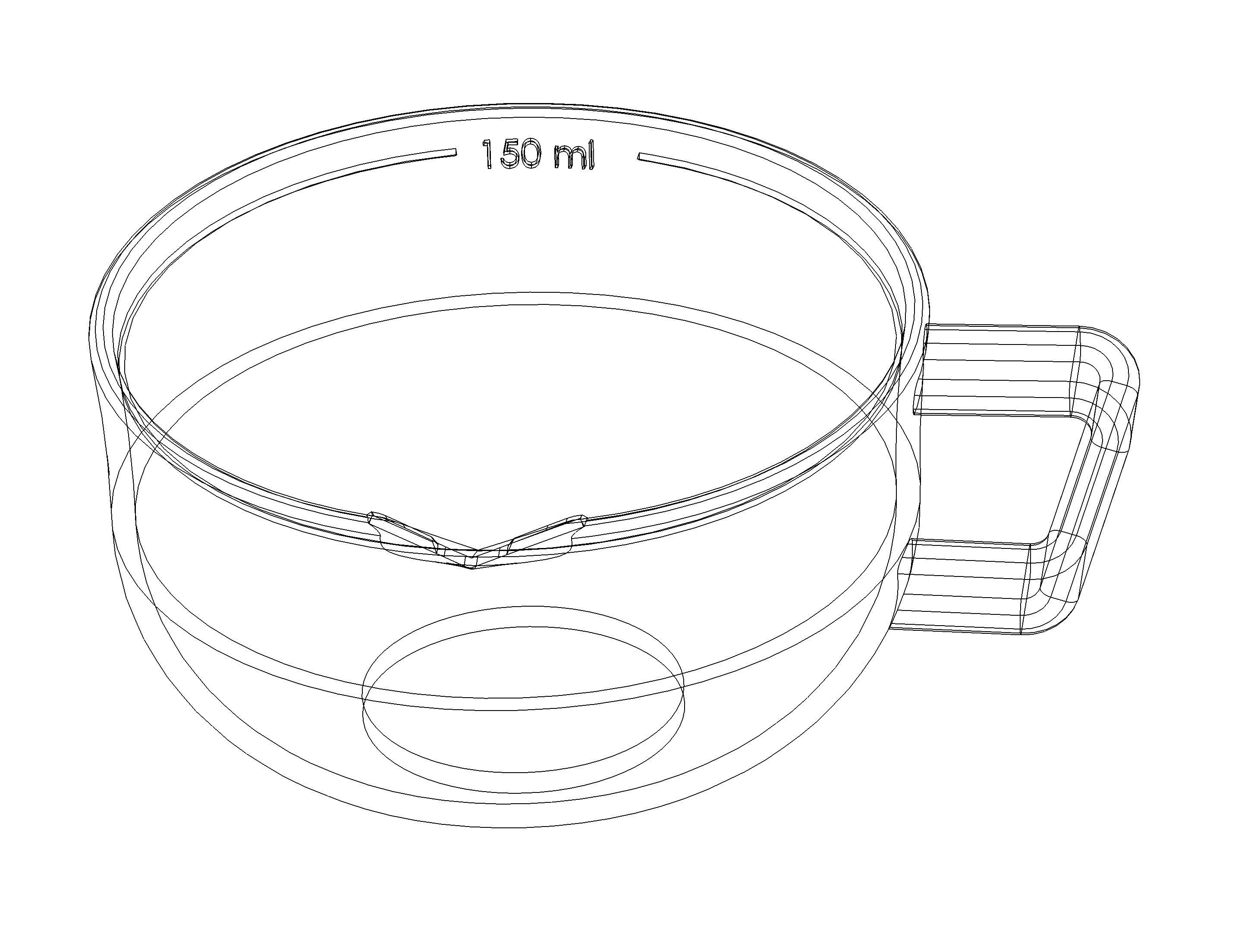 measuring cup or measuring jug 150 ml 3D print model_3