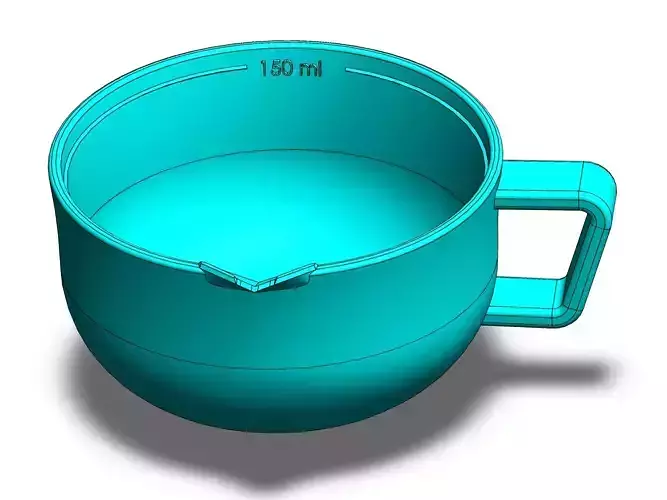 measuring cup or measuring jug 150 ml 3D print model