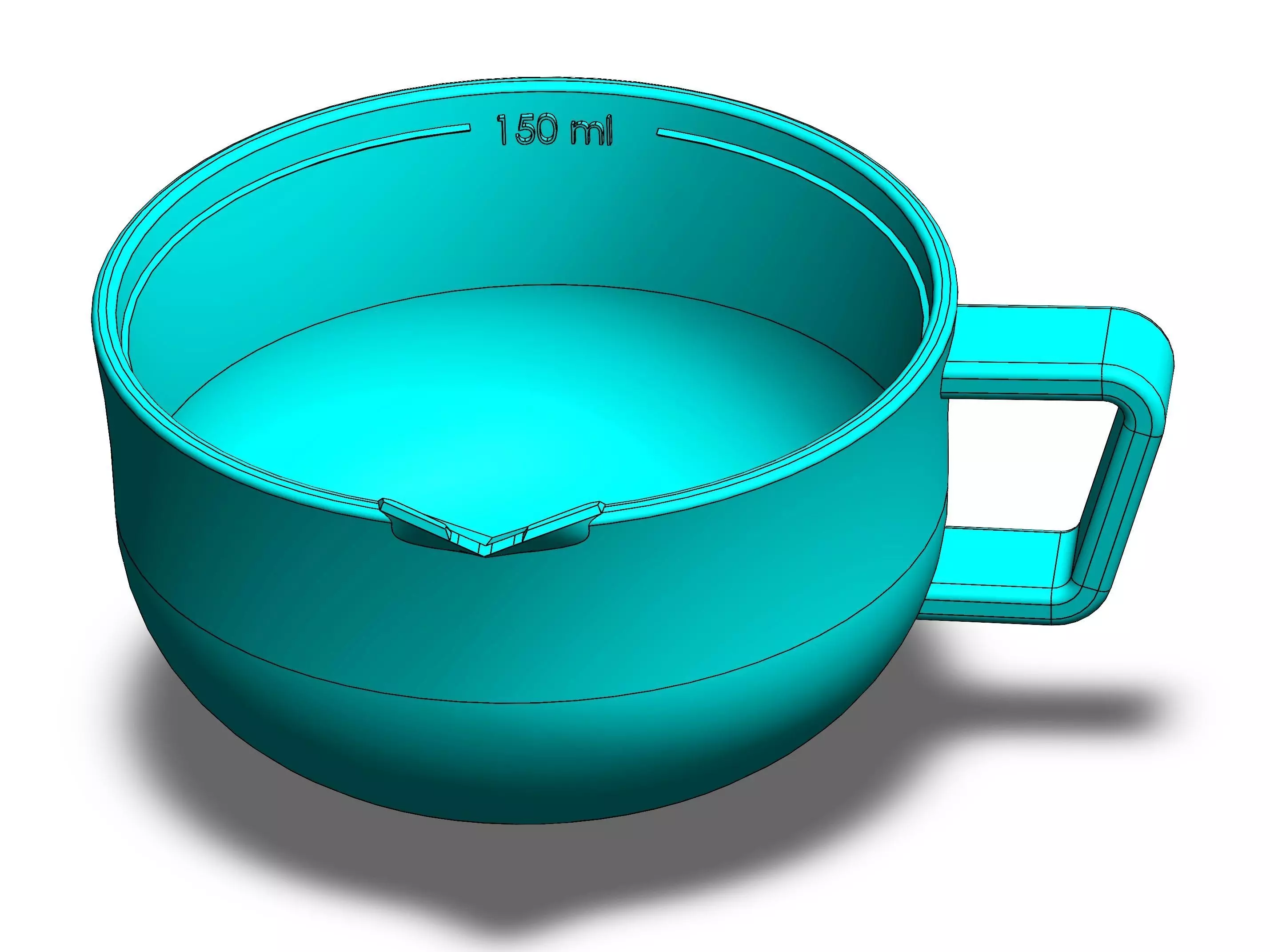 measuring cup or measuring jug 150 ml 3D print model_0