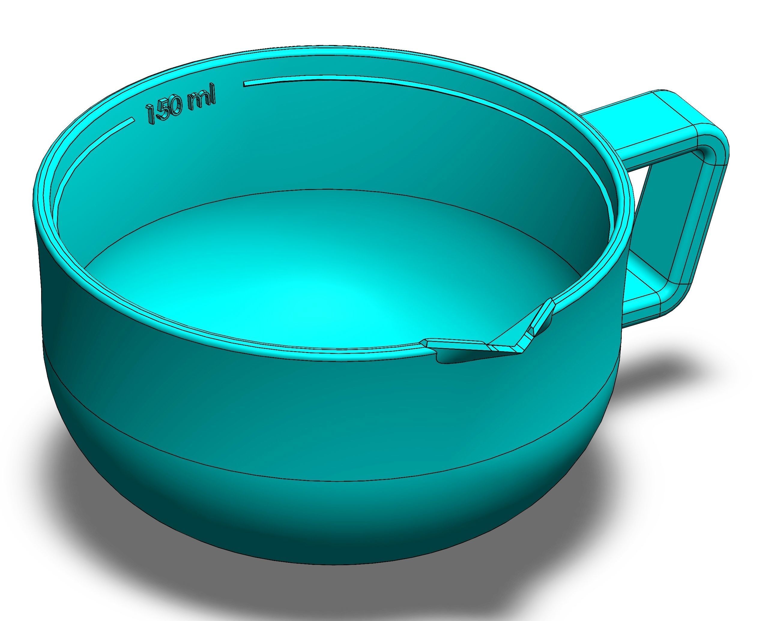 measuring cup or measuring jug 150 ml 3D print model_5