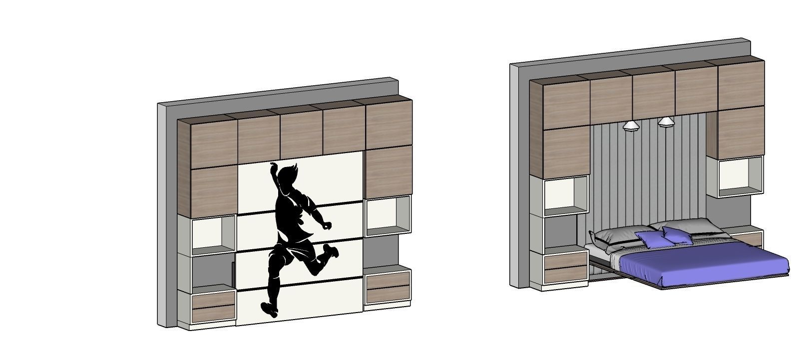 Murphy Bed 3D model_4