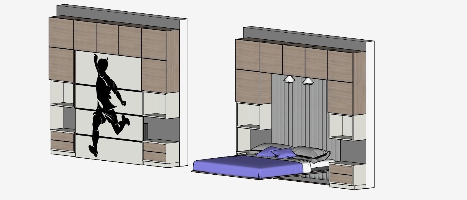 Murphy Bed 3D model_3