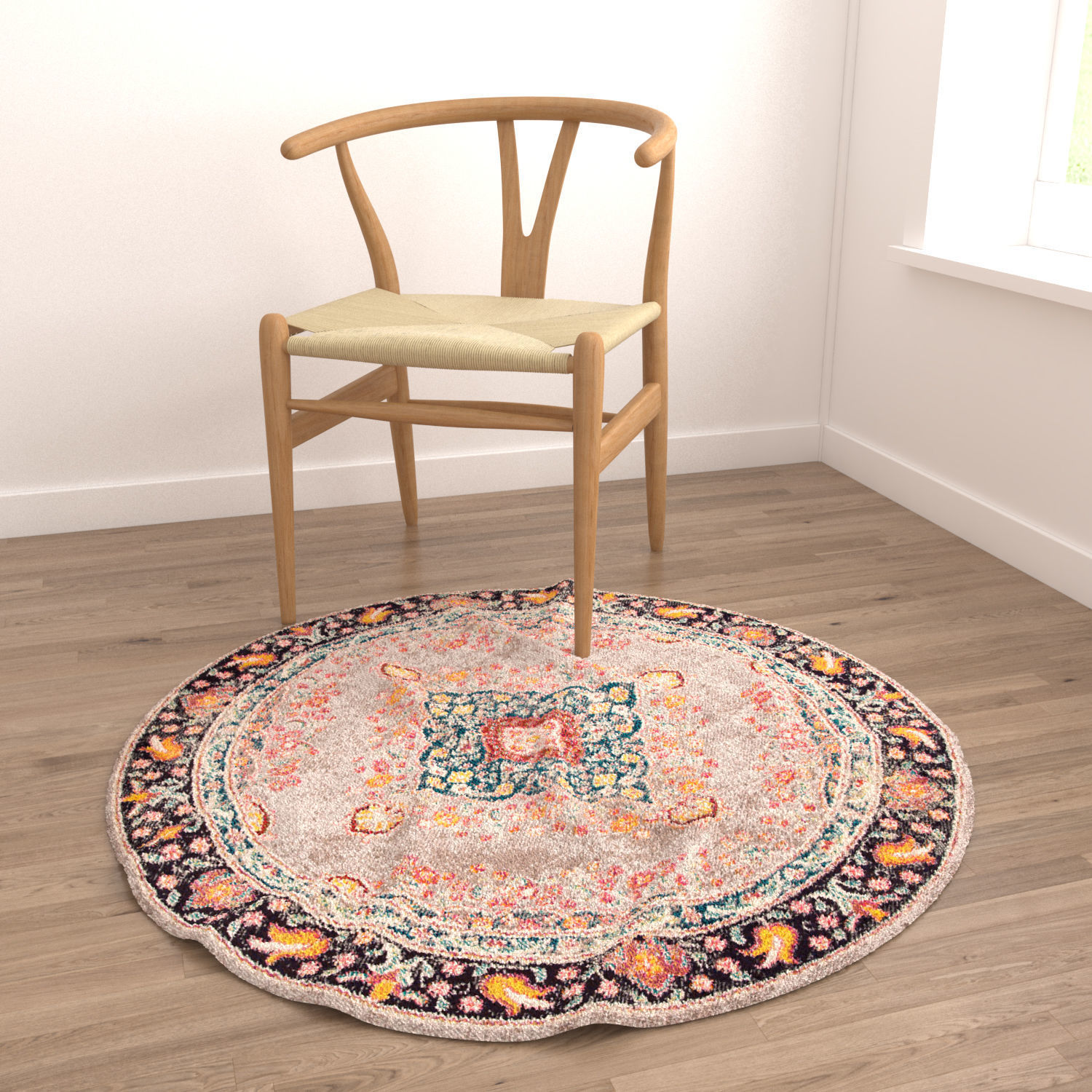 Round Rug Set 123 3D model_3