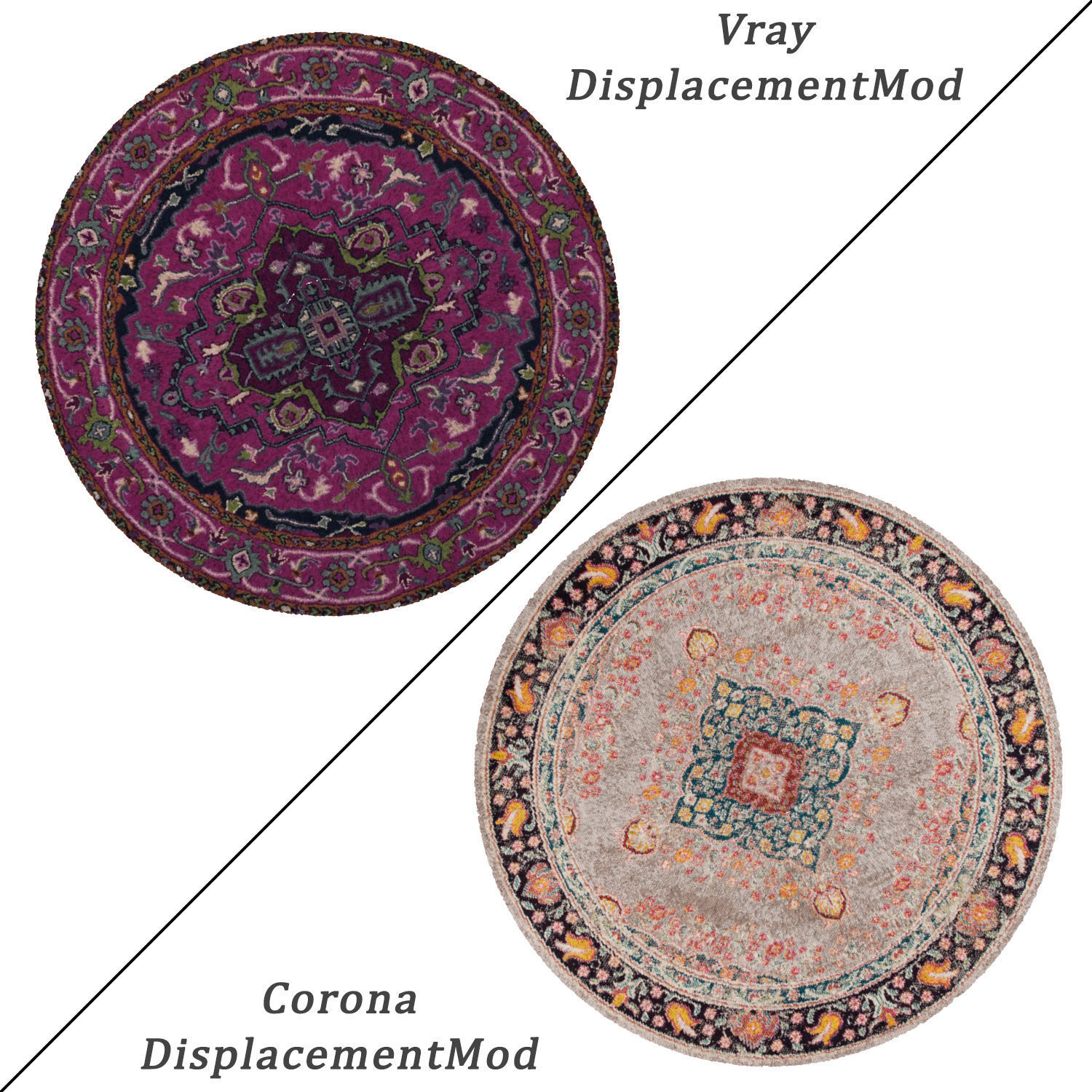 Round Rug Set 123 3D model_1