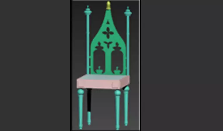 Chair in shape of gothic structure Free 3D print model