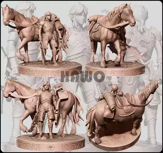 Link et Epona 3D print model