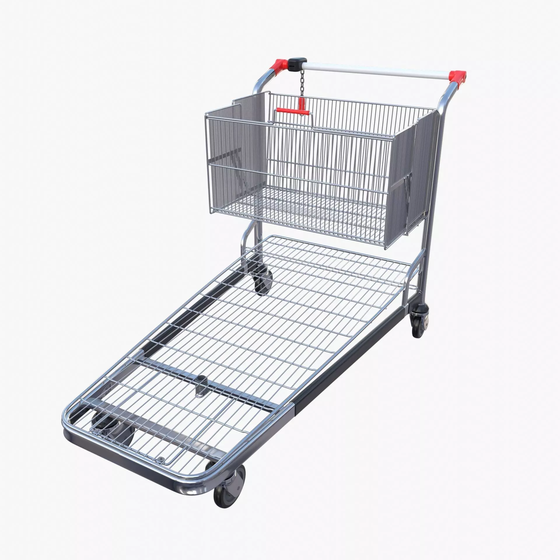 Shopping cart v2 3D model_0