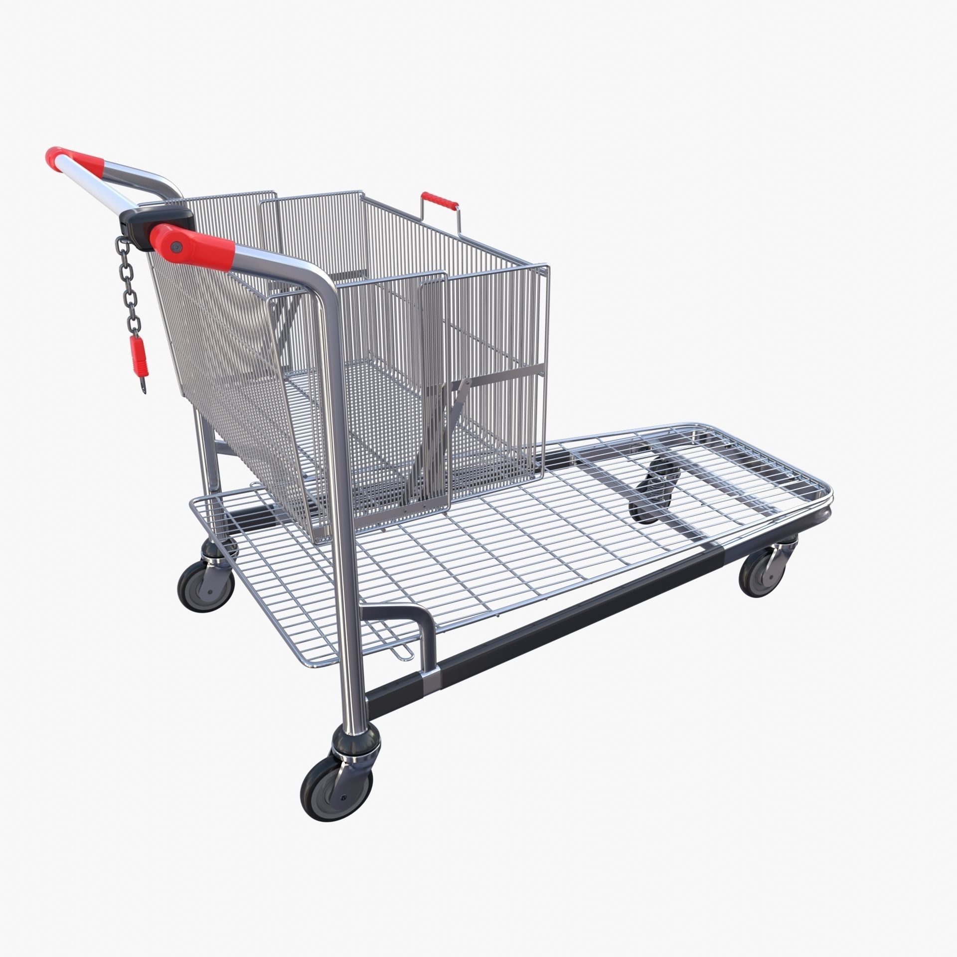 Shopping cart v2 3D model_13