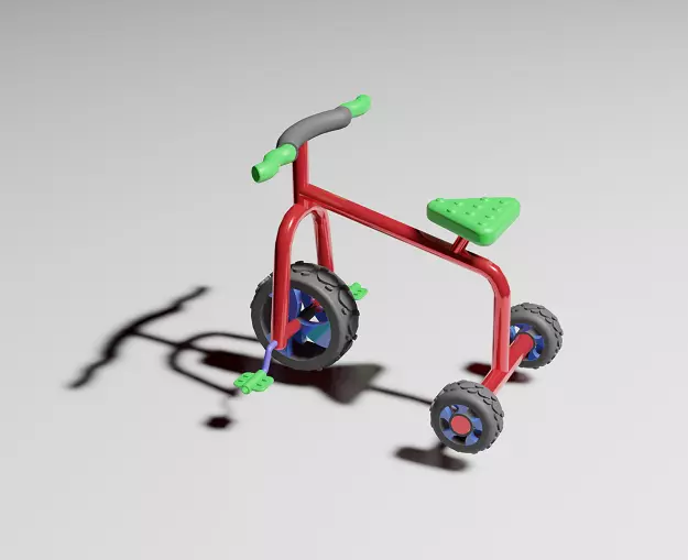 Kids Tricycle 3D print model_0
