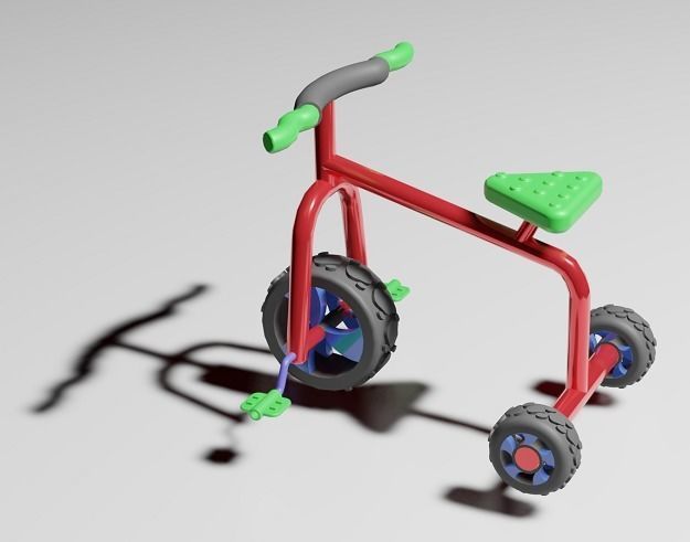 Kids Tricycle 3D print model_1