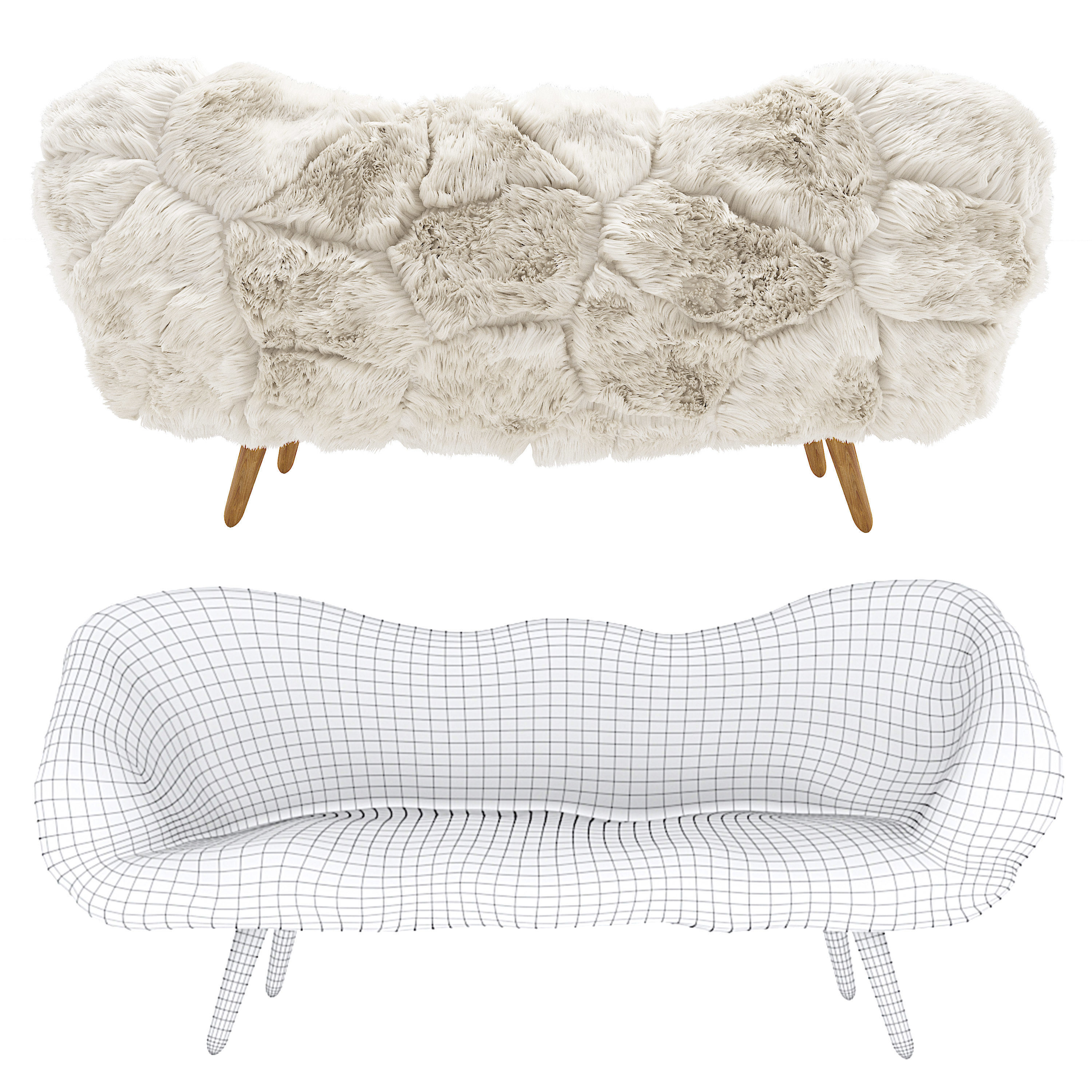 CAMPANA BROTHERS BOLOTAS SOFA WHITE 3D model_1