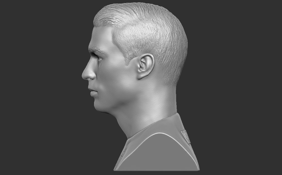 Cristiano Ronaldo Juventus bust for 3D printing 3D print model_4