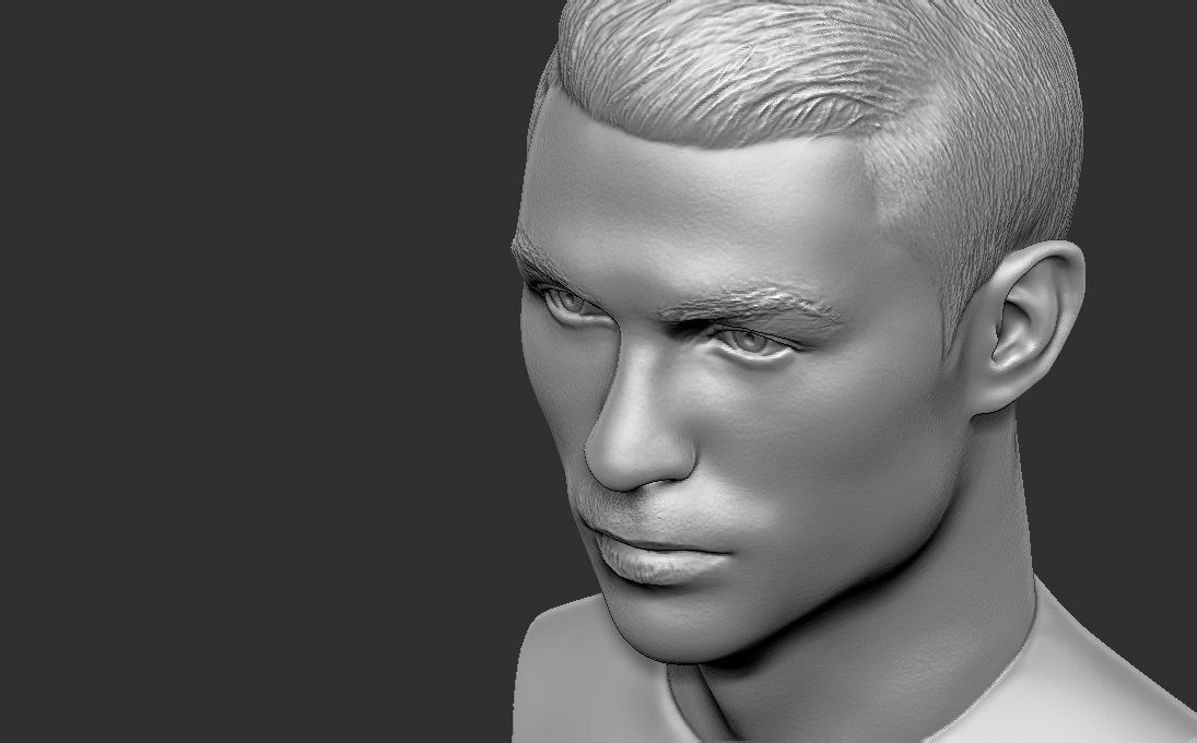 Cristiano Ronaldo Juventus bust for 3D printing 3D print model_27