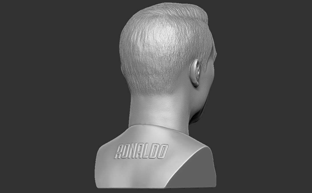 Cristiano Ronaldo Juventus bust for 3D printing 3D print model_7