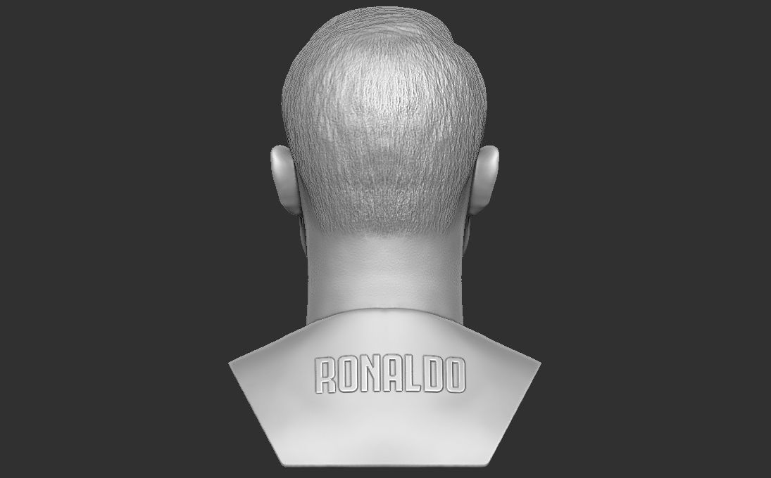 Cristiano Ronaldo Juventus bust for 3D printing 3D print model_6
