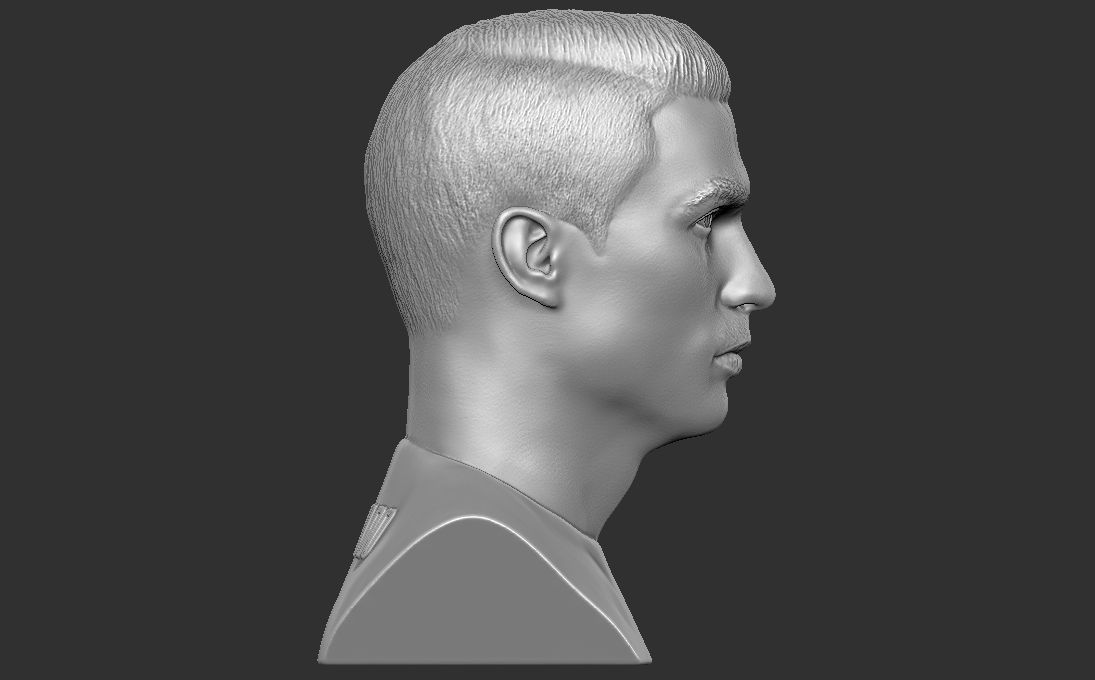 Cristiano Ronaldo Juventus bust for 3D printing 3D print model_8
