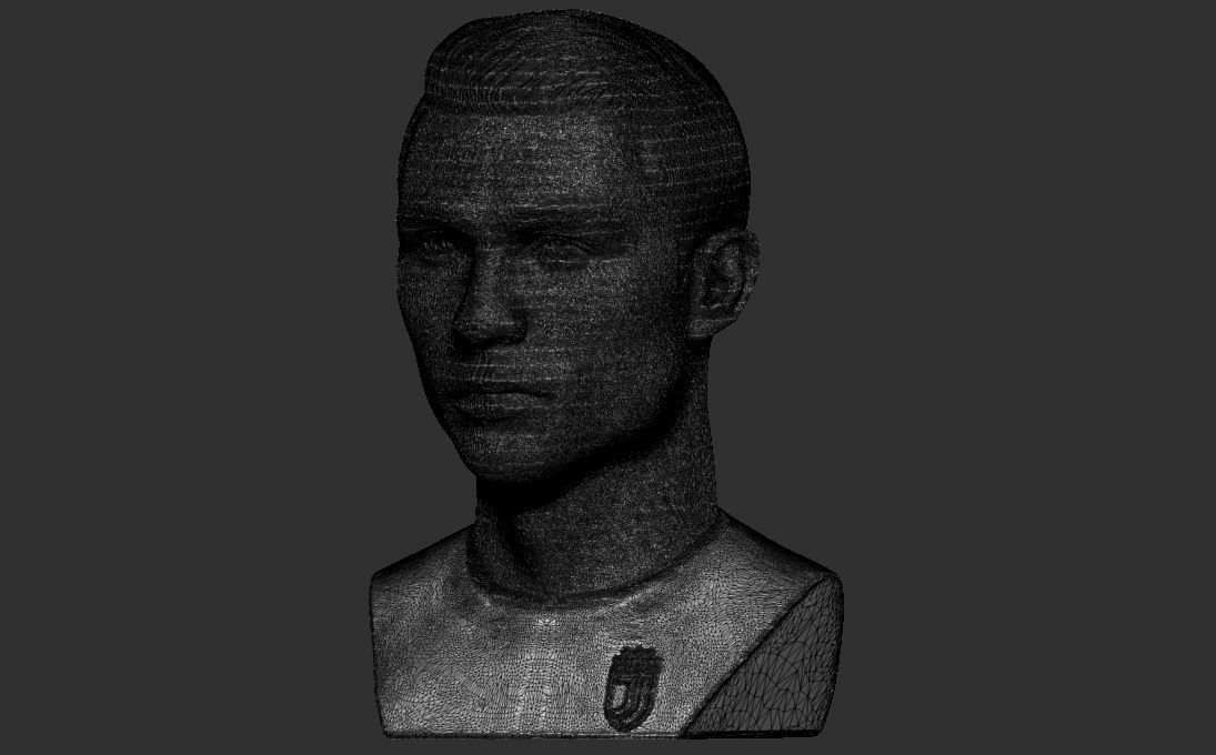 Cristiano Ronaldo Juventus bust for 3D printing 3D print model_29