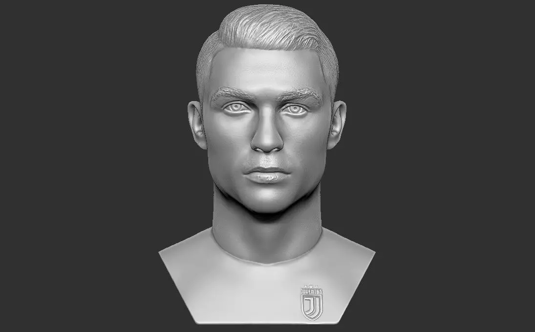 Cristiano Ronaldo Juventus bust for 3D printing 3D print model_0