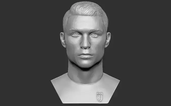 Cristiano Ronaldo Juventus bust for 3D printing 3D print model