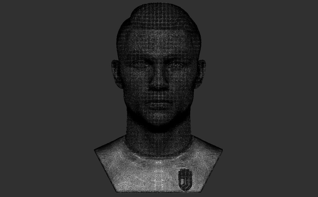 Cristiano Ronaldo Juventus bust for 3D printing 3D print model_28