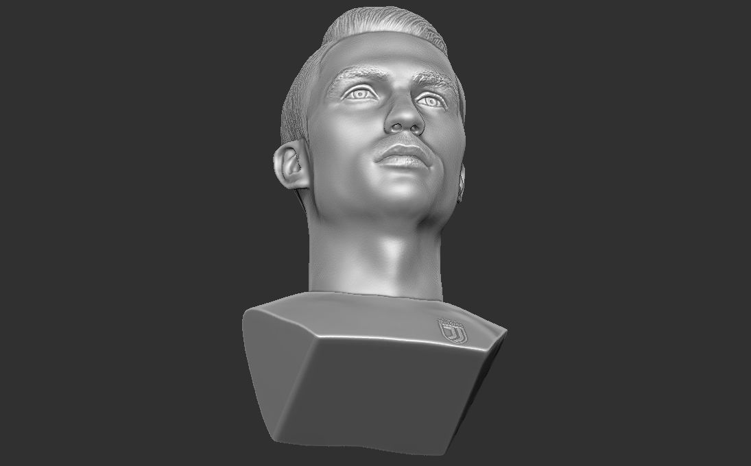Cristiano Ronaldo Juventus bust for 3D printing 3D print model_20