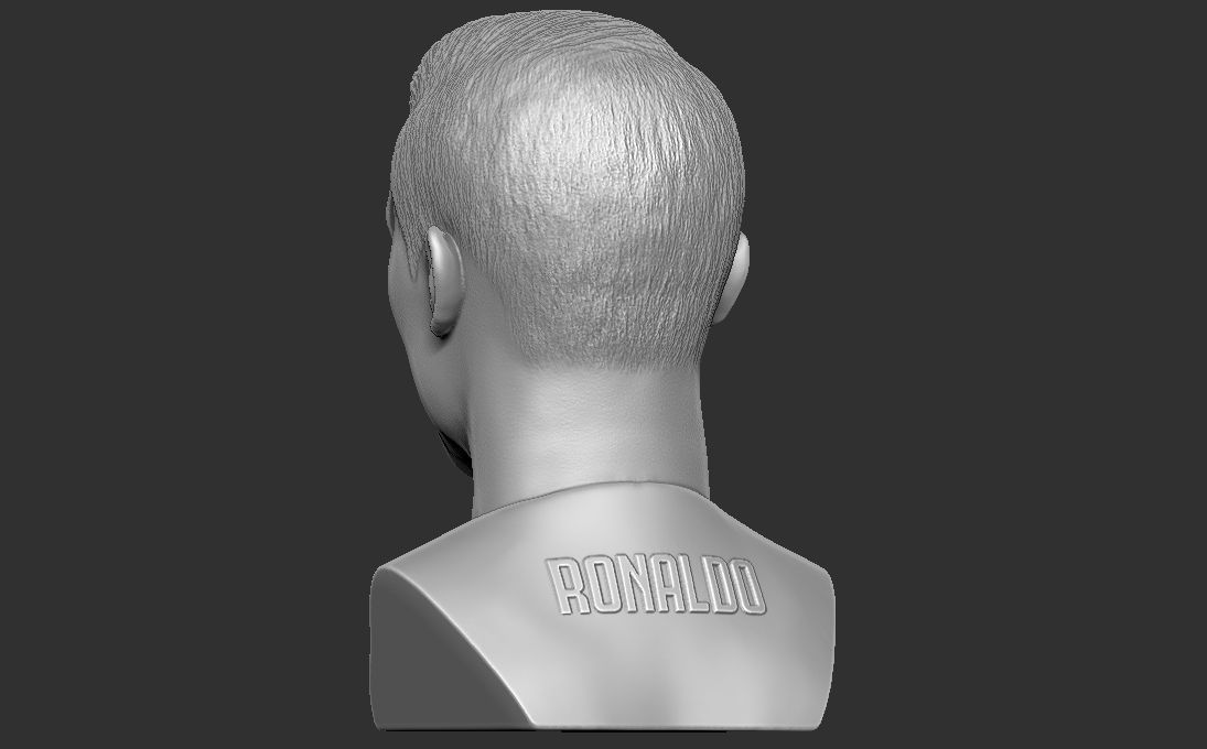 Cristiano Ronaldo Juventus bust for 3D printing 3D print model_5