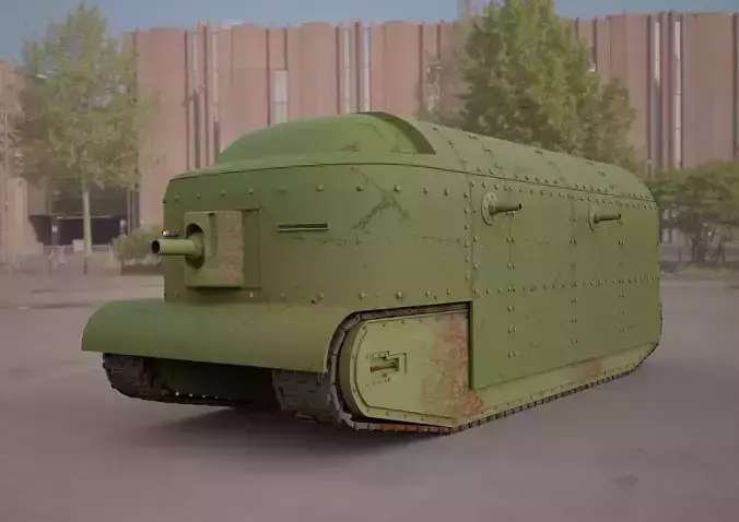 flying elephant tank 3d model 3D model