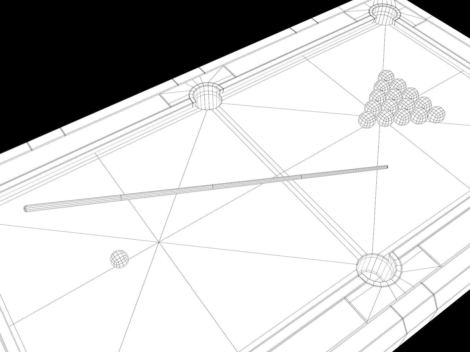 Lowpoly Scifi Pool Table Low-poly 3D model_18