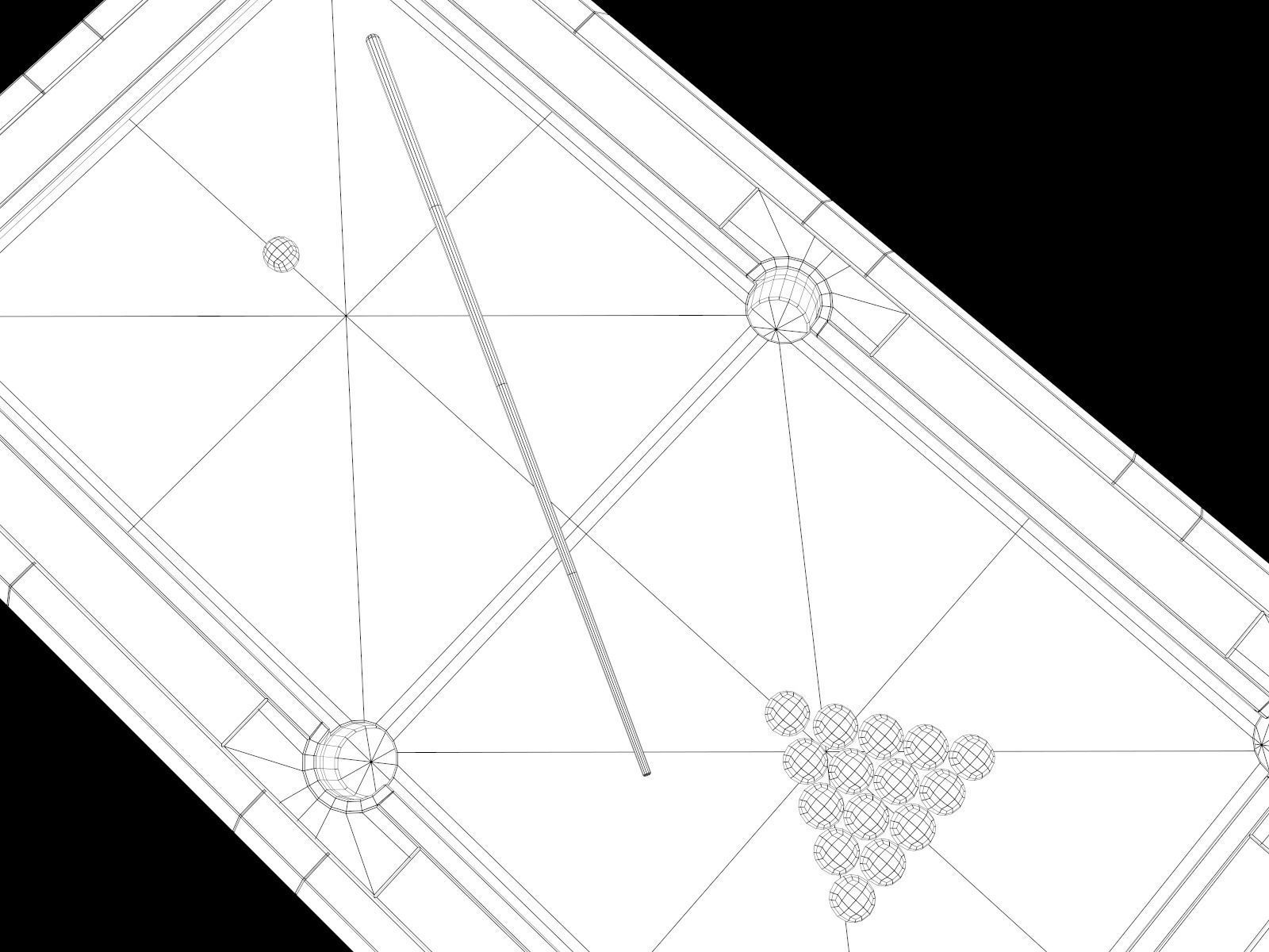 Lowpoly Scifi Pool Table Low-poly 3D model_19