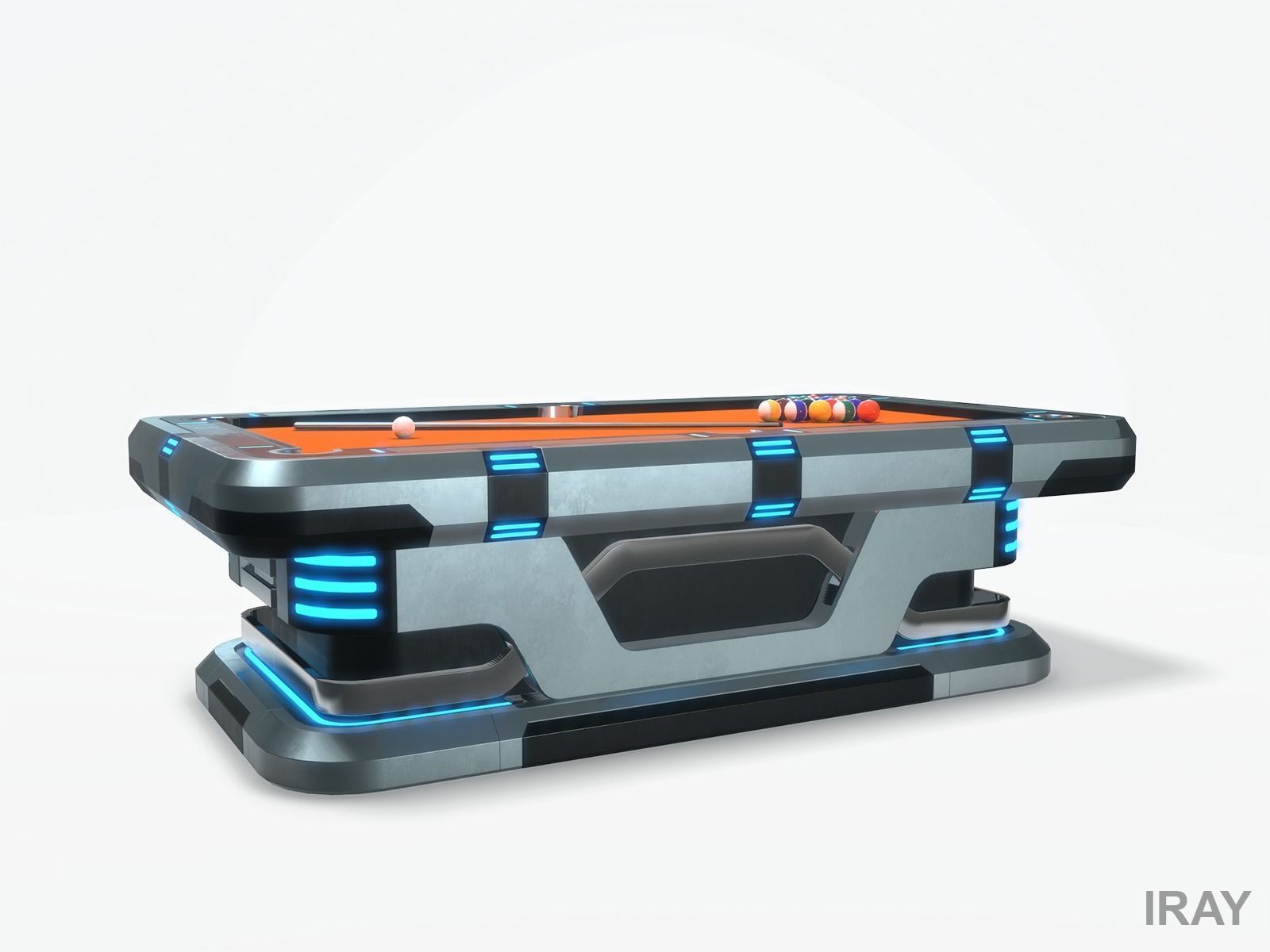 Lowpoly Scifi Pool Table Low-poly 3D model_7