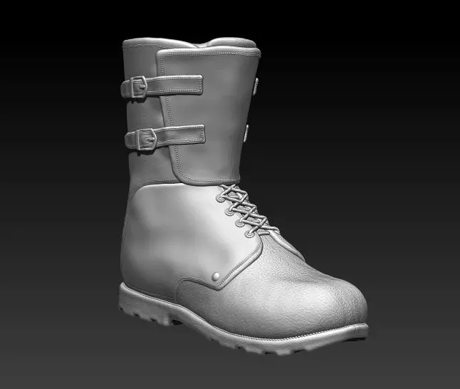 MENS MILITARY BOOTS STL FILE 3D print model