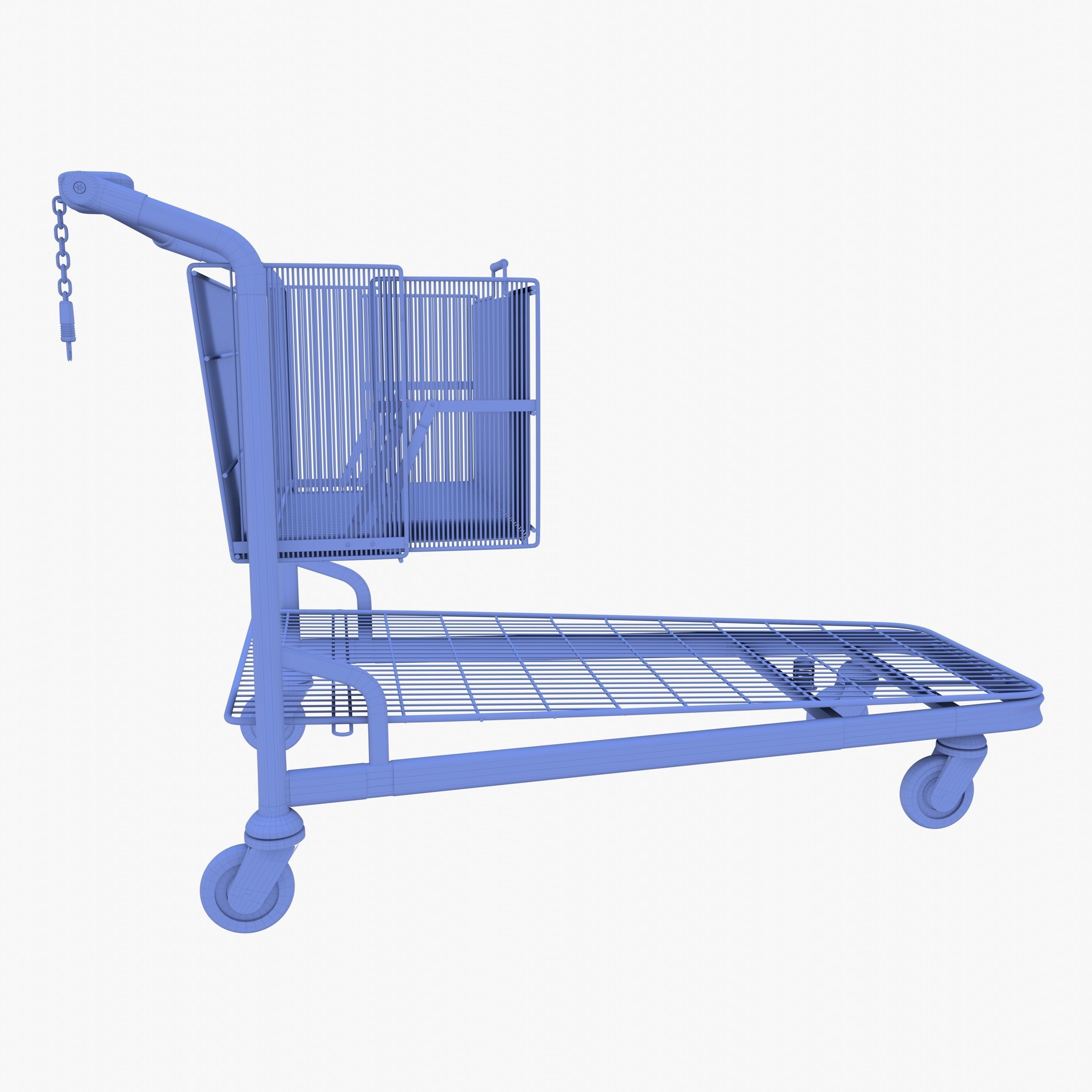 Shopping cart stack v2 Low-poly 3D model_23
