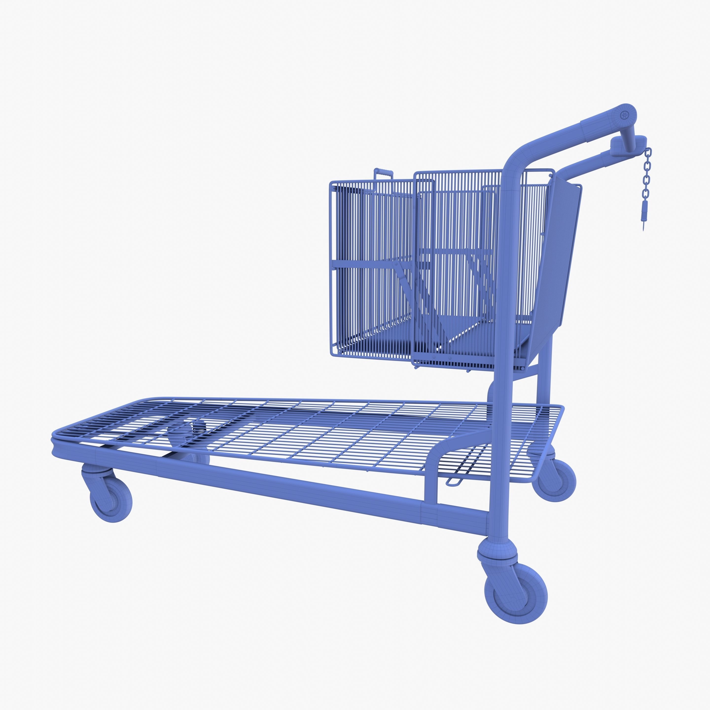 Shopping cart stack v2 Low-poly 3D model_21
