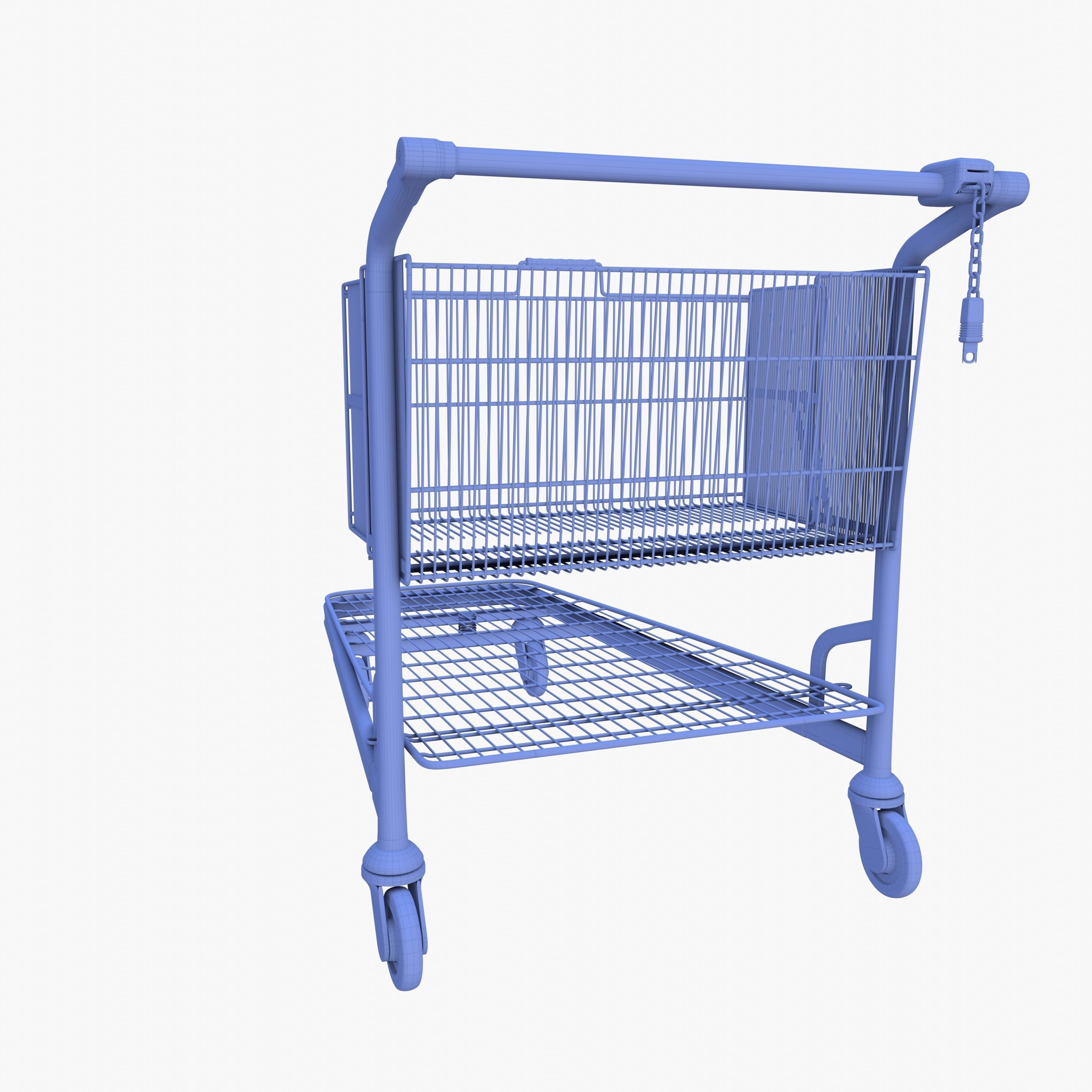 Shopping cart stack v2 Low-poly 3D model_22