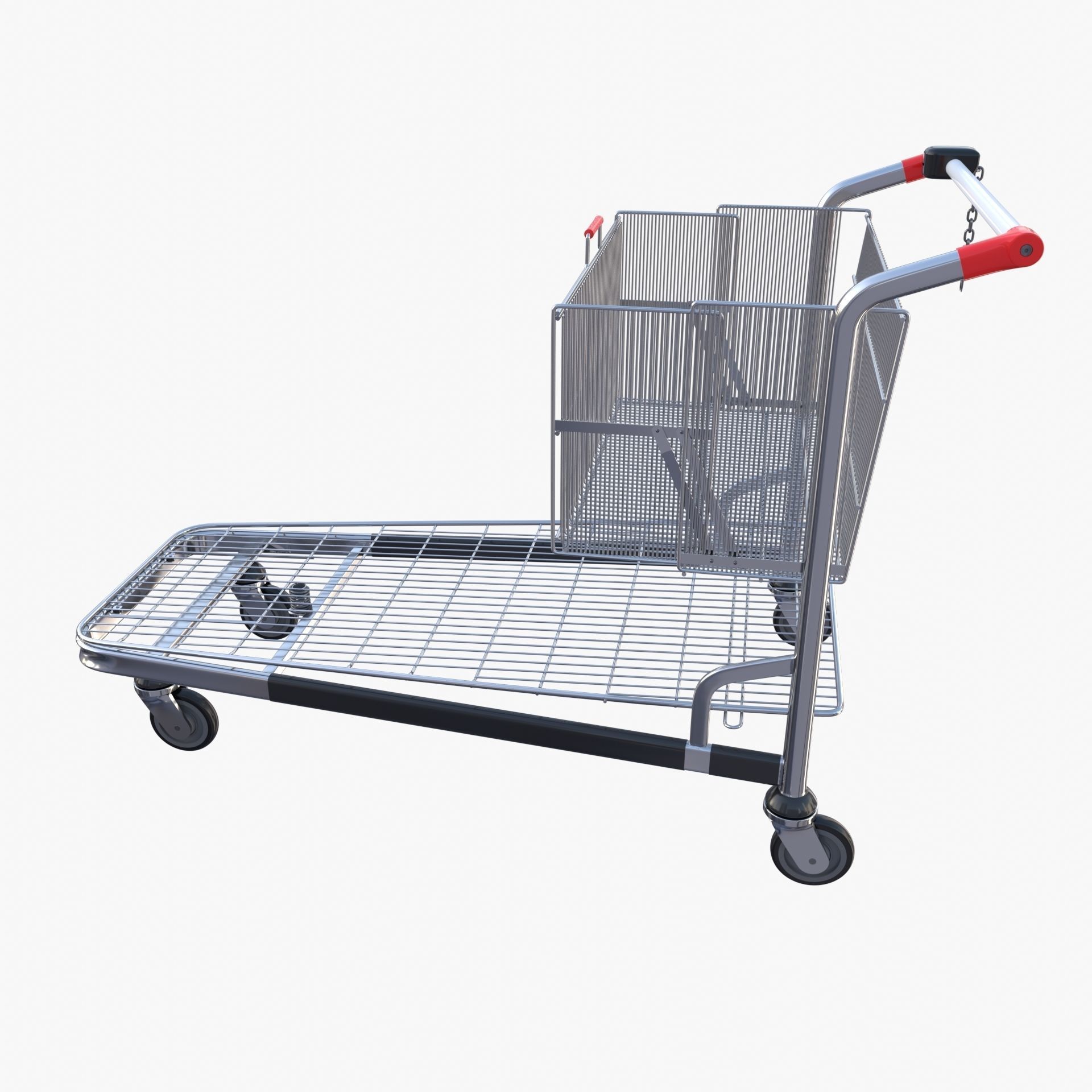 Shopping cart stack v2 Low-poly 3D model_18