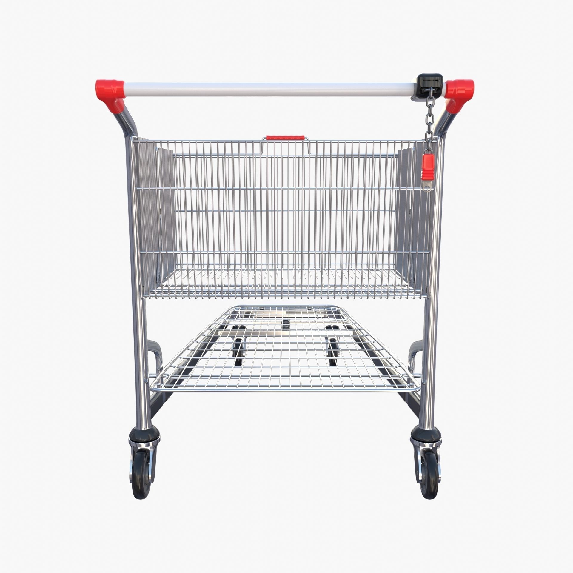 Shopping cart stack v2 Low-poly 3D model_16