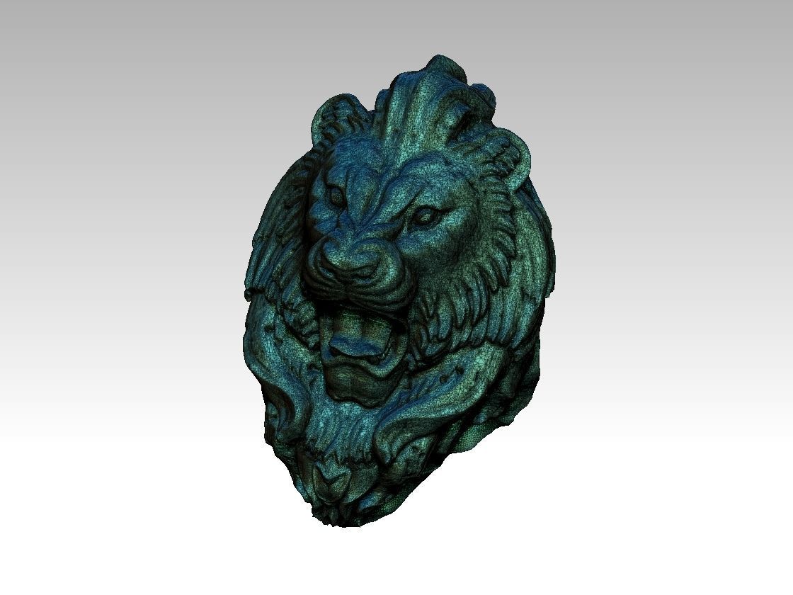Angry Lion Medal 3D print model_4