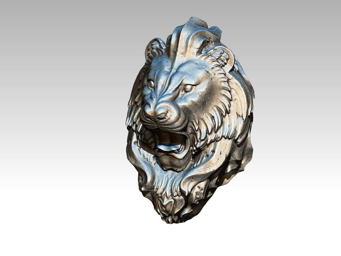 Angry Lion Medal 3D print model_1