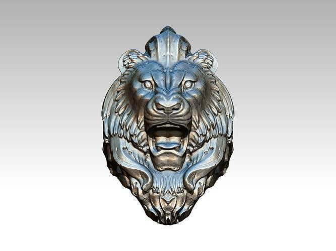 Angry Lion Medal 3D print model